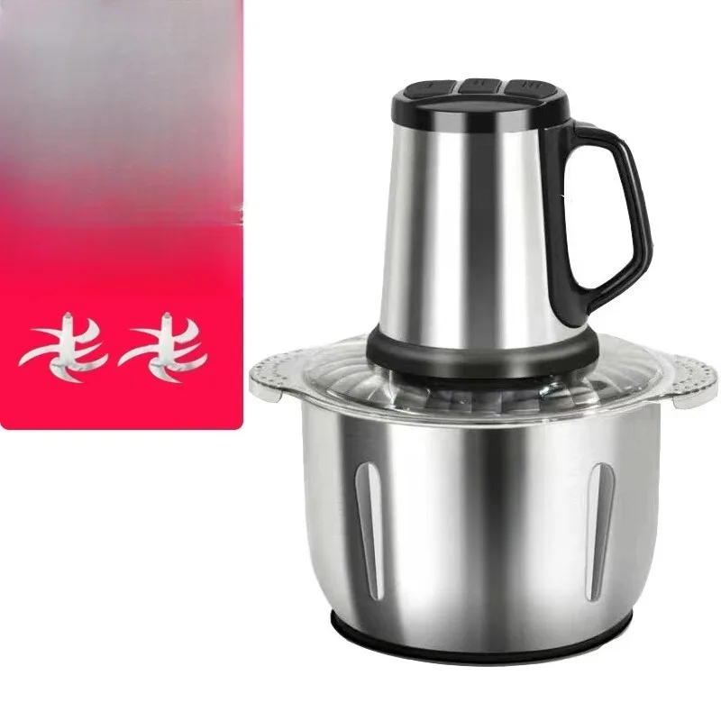 Stainless Steel Pounding Machine for Cassava Plantain Yam Meat Grinder Kitchen Tool 6L