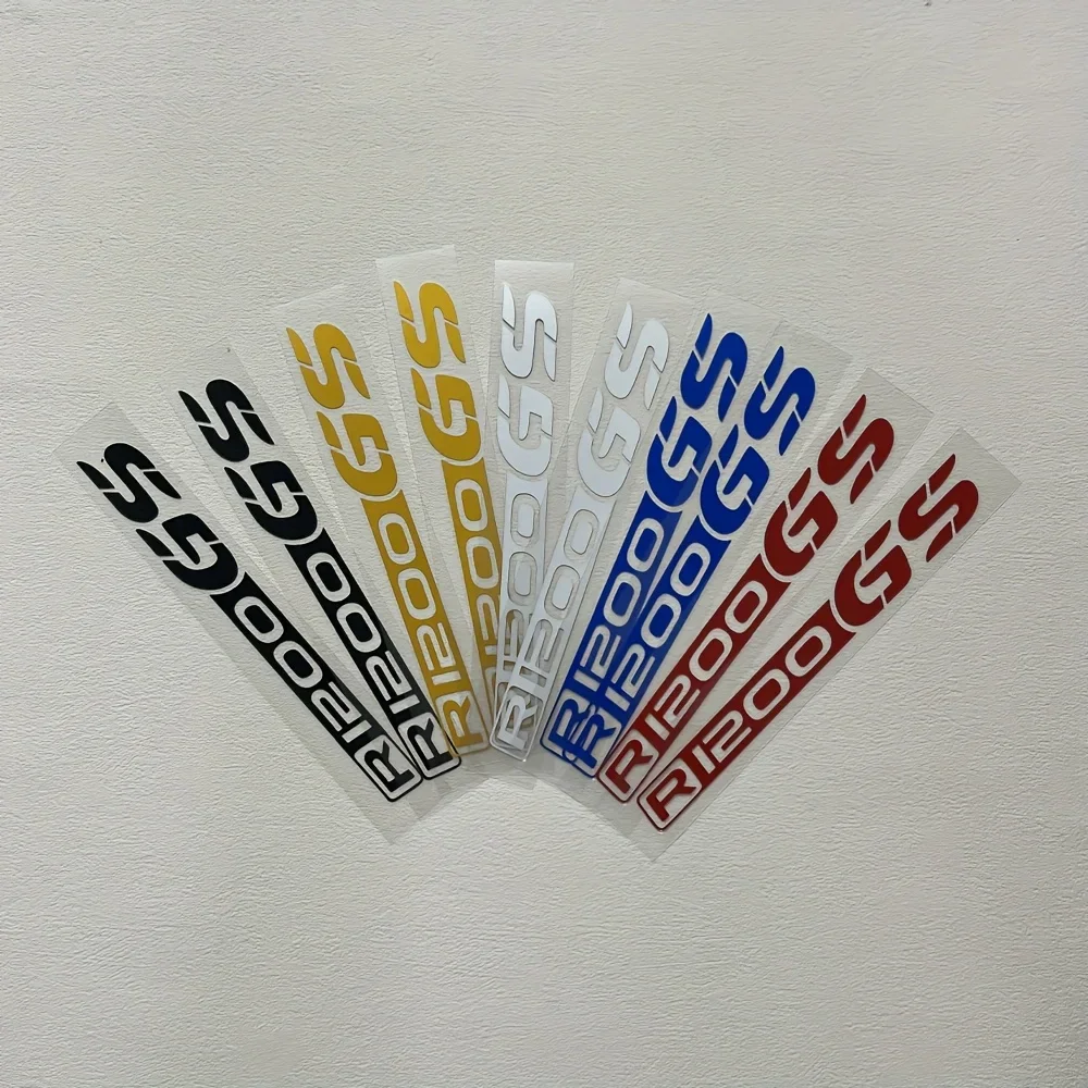 قطعتان من ملصق "R1200GS" اللافت للنظر للسيارة والدراجات النارية، ملصق حروف متعدد الألوان لتخصيص المركبات