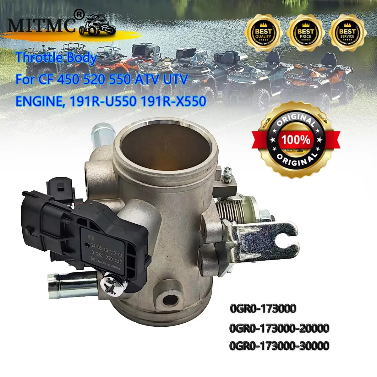 

Original Throttle Body For CF 450 520 550 ATV UTV ENGINE, 191R-U550 191R-X550 0GR0-173000 0GR0-173000-20000 0GR0-173000-30000