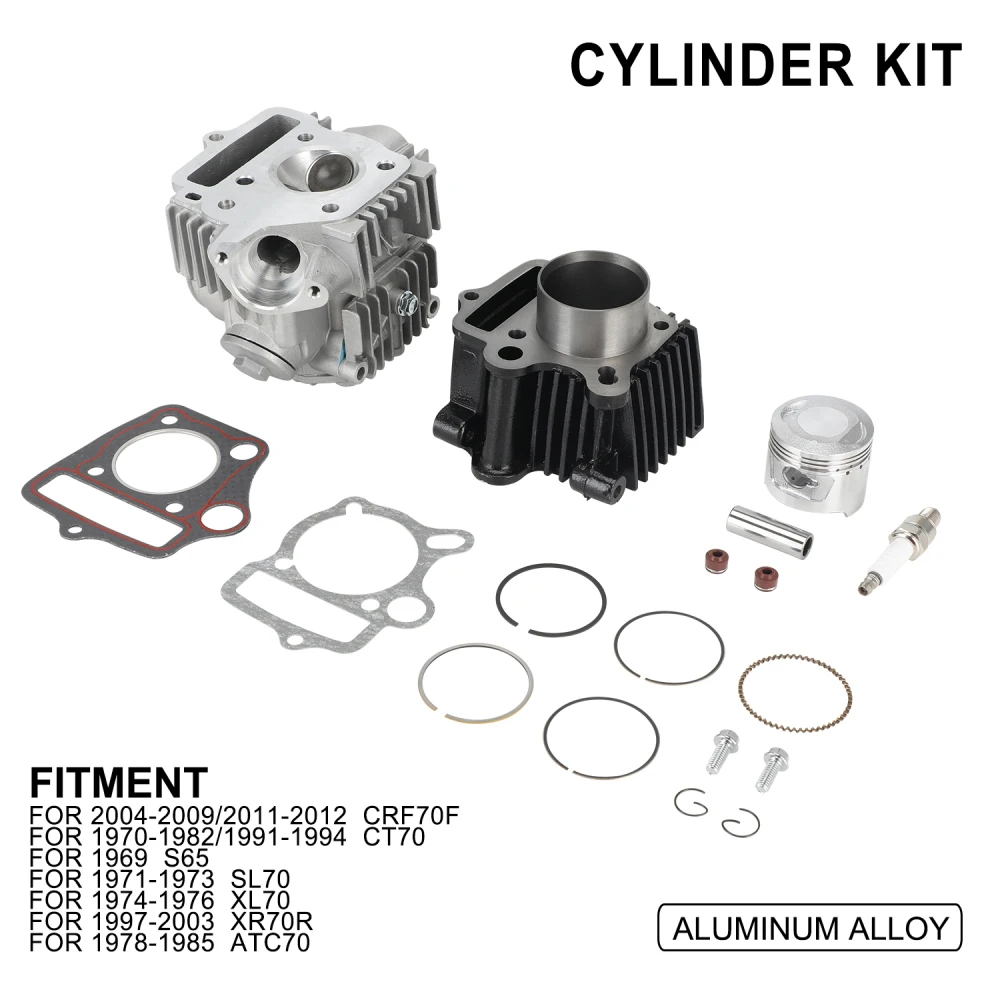 Motorcycles Engine 47mm Cylinder Piston Ring Gasket Kits For HONDA CRF70F 04-09 11-12 CT70 SL XL ATC 70 XR70R 1997-2003 S65 1969