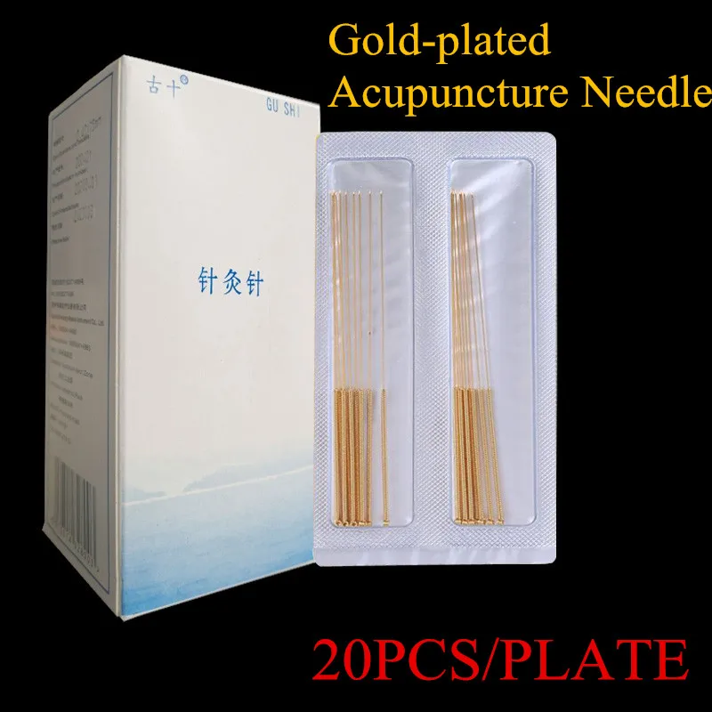 Chinese Medicine Full Gold-plated Acupuncture Needles ZhenJiu Gold Needle Non-disposable Filiform Needle Painless Beauty Face