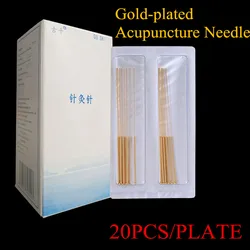 Chinese Medicine Full Gold-plated Acupuncture Needles ZhenJiu Gold Needle Non-disposable Filiform Needle Painless Beauty Face