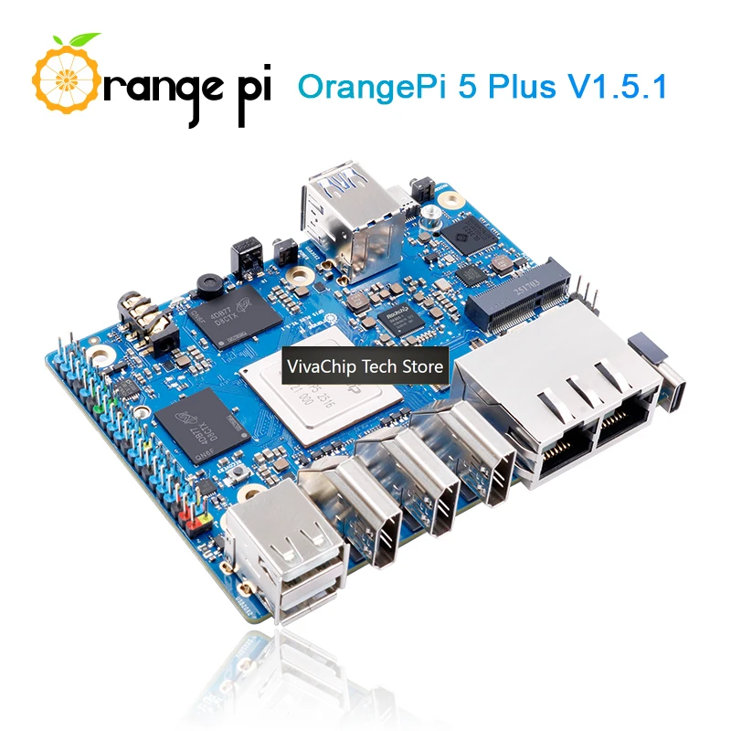 VivaCTOrange Pi 5 Plus 8GB Ram V1.5.1 Version Development Board RK3588 PCIE Module External Wifi6.0+BT5.0 SSD Orange Pi5 Plus