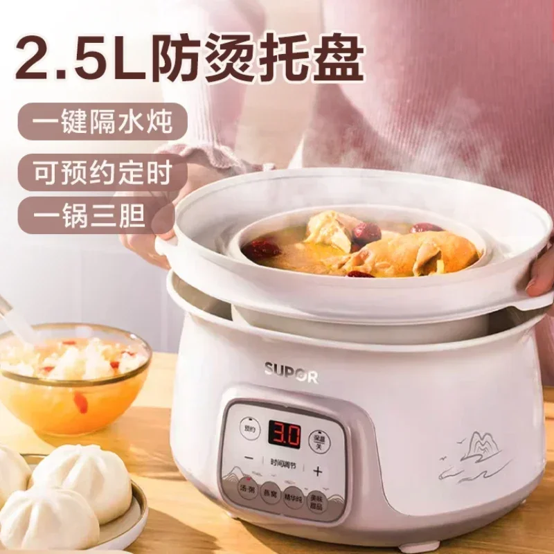 Water-proof electric stew pot household bird's nest electric stew pot ceramic soup cooking porridge food supplement health care