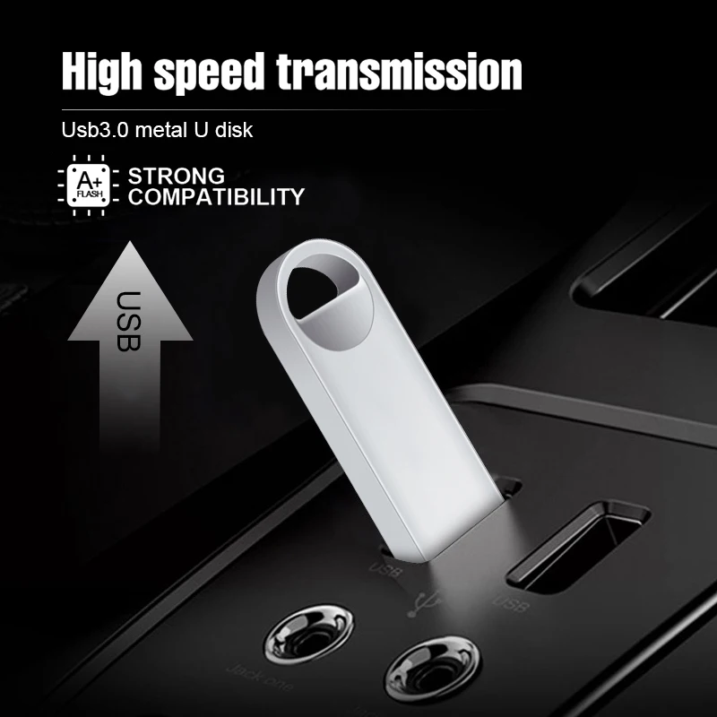 New Usb Fash Drive 128GB 64GB 32GB pen drive флешка flash drive waterproof silver u disk memoria cel usb stick gift flash disk