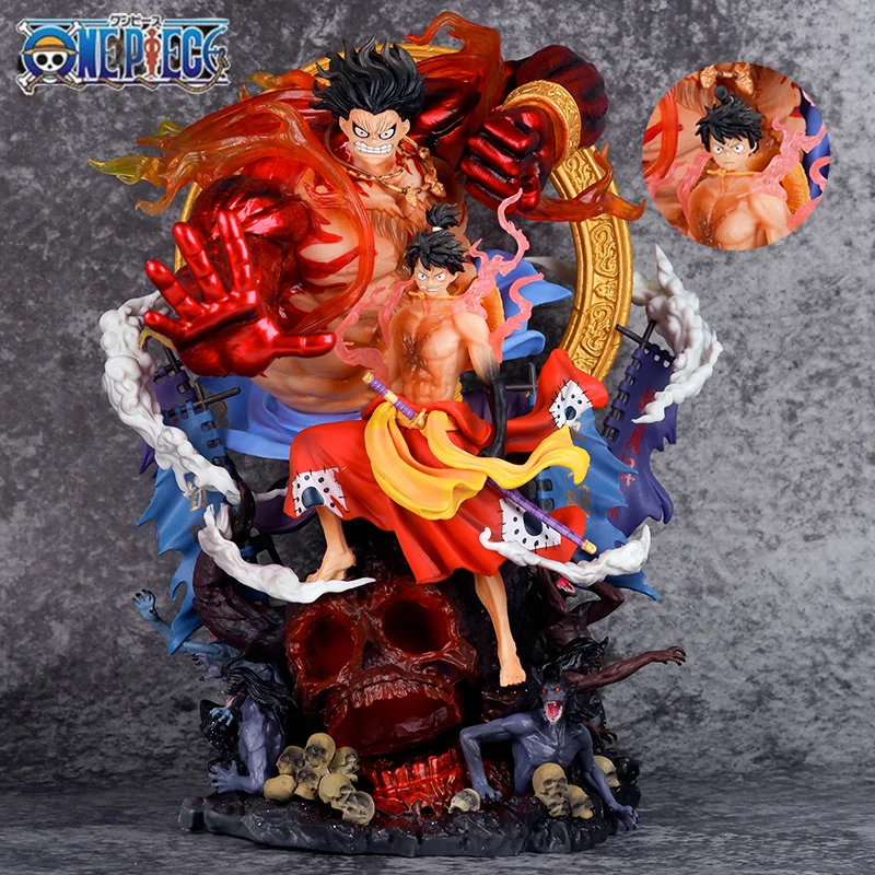 One Piece Luffy Figure Gear Model Pirate King Luffy Statue Manga Figures Gk Anime Action Model Collect Ornaments Birthday Gift