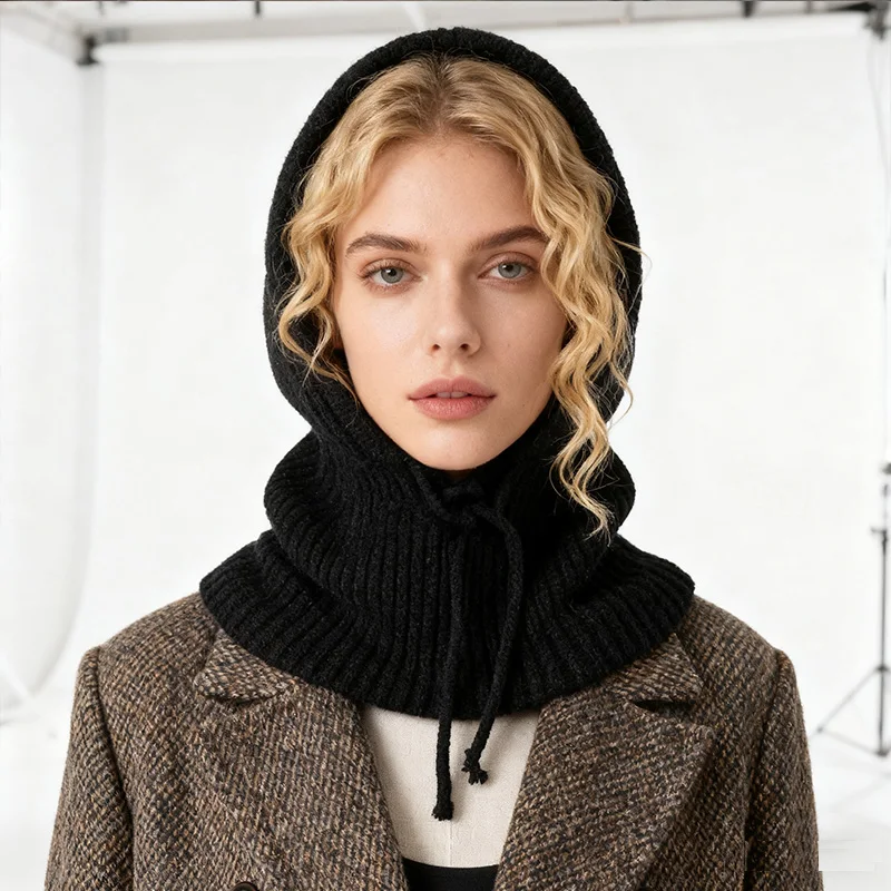 قطعة واحدة قناع أقنعة متماسكة قبعات شتوية للنساء وشاح دائري للرقبة قبعة تزلج على الجليد MZr12 #4