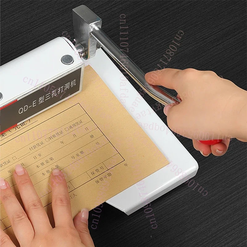 Heavy-Duty Three-Hole Punching Machine QD-E Model Personnel File Binding Machine Punching Machine Binding Machin 5MM Hole Diame