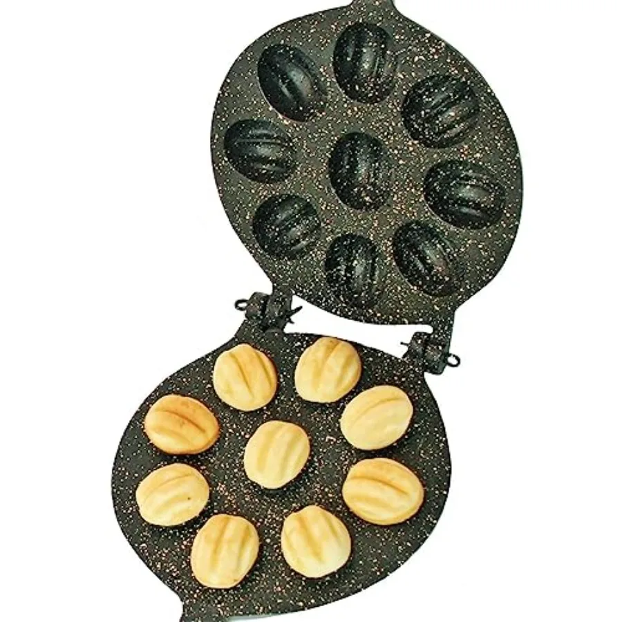 

Walnut Cookie Mold Maker - Non-Stick Granite Oreshki Mold - Nut Cookies Maker