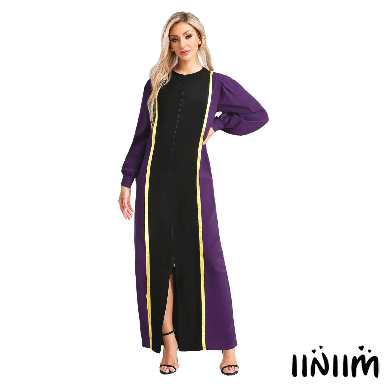 

Unisex Womens Mens Zip-Front Performance Robe Long Sleeve for Choir Catholic Priest Ceremonies Halloween Cosplay Themed Events
