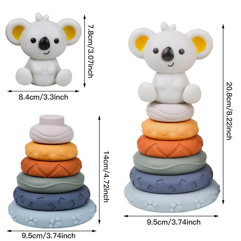 13 teile/satz 2 in 1 Stapel Kreise Und Blöcke Baby Stapeln und Nesting Weiche Bausteine Squeeze Spielzeug, Baby Zahnen Spielzeug