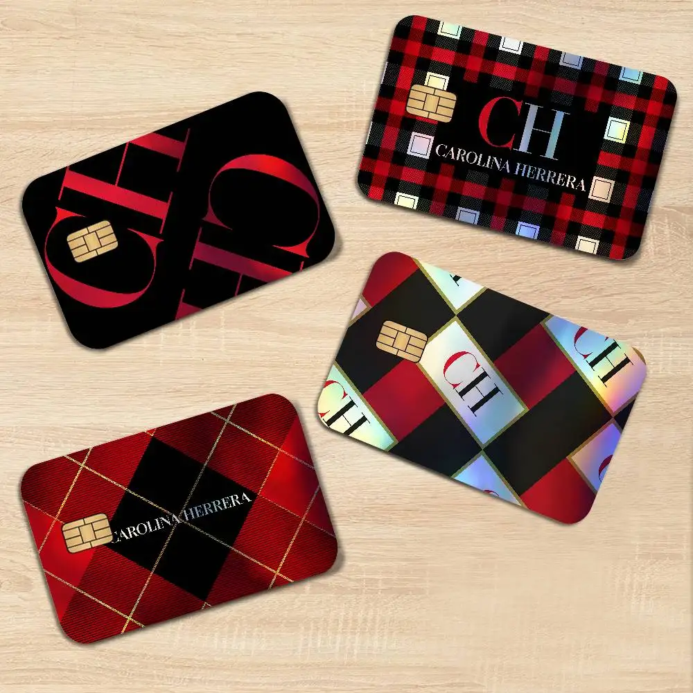 C-Carolina Fashion H-Herrera Pegatinas Láser Brillantes para Tarjetas Bancarias, Accesorios Universales de Decoración DIY para Manualidades
