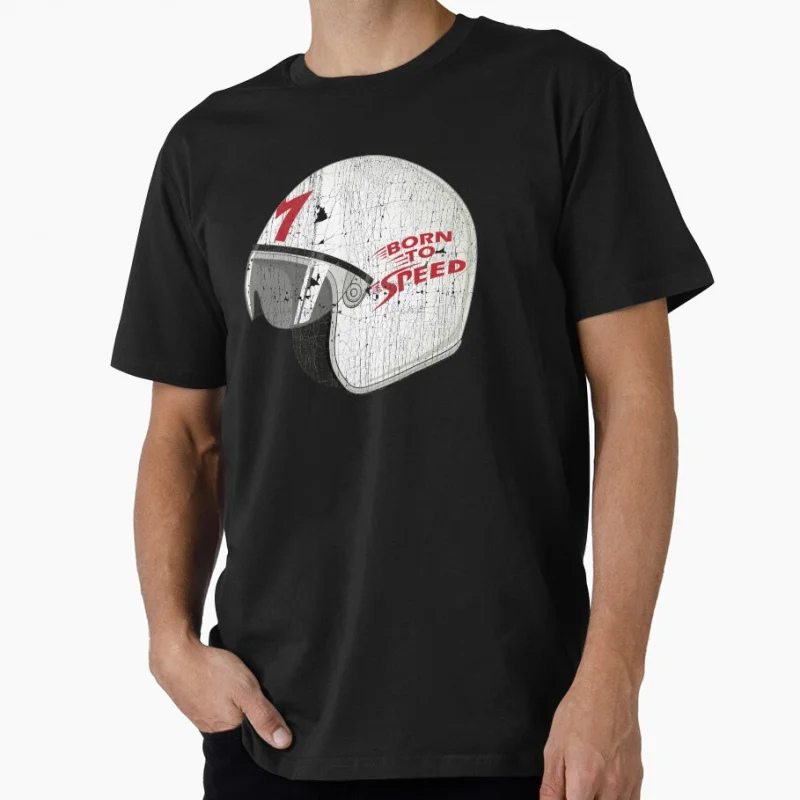 

Born To Speed Racer Go Go Go Anime Gift t shirt Mach 5 Manga print Graphic Tee Y2K clothes Large size Cartoon Tops