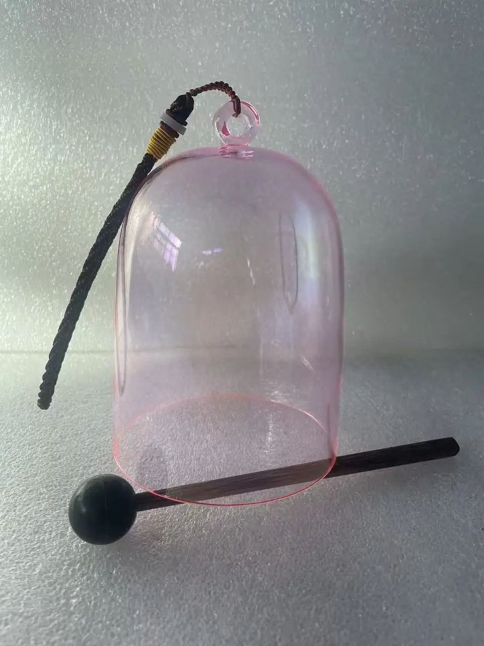 Crystal singing bell magic pink  color or other any color 5th ocatve perfect pitch 432Hz C note high Crown chakra or C# note
