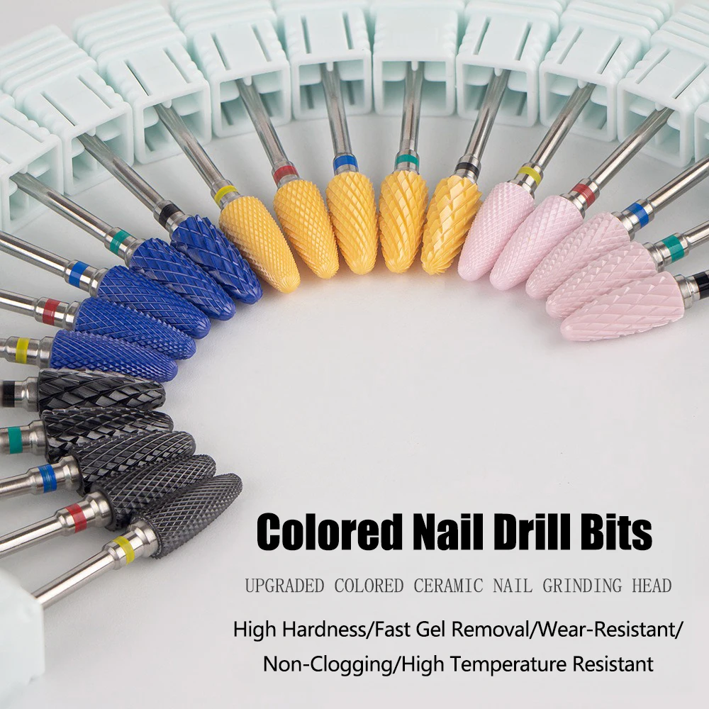 1Pc or 5Pcs 3/32'' Professional Ceramic Nail Drill Bits, Fast Gel Removal, Nail Cleaning & Polishing, Manicure Tool Accessories