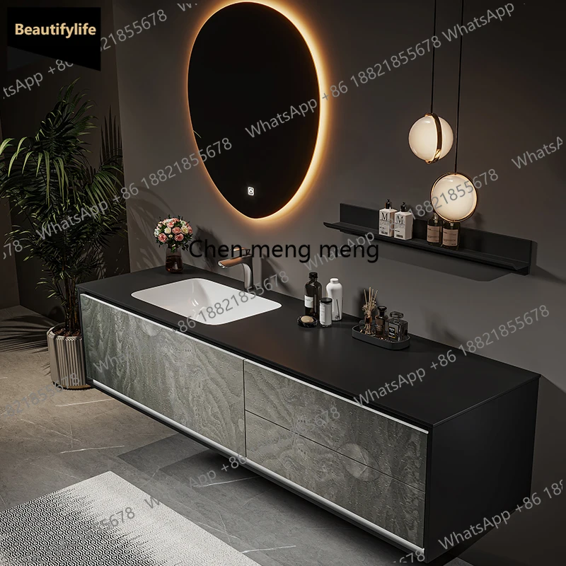 Luxury Storage Bathroom Cabinets Mirror Sink Vanity Organisers Washroom Cabinet Space Saver Armario De Banheiro Home Furniture D