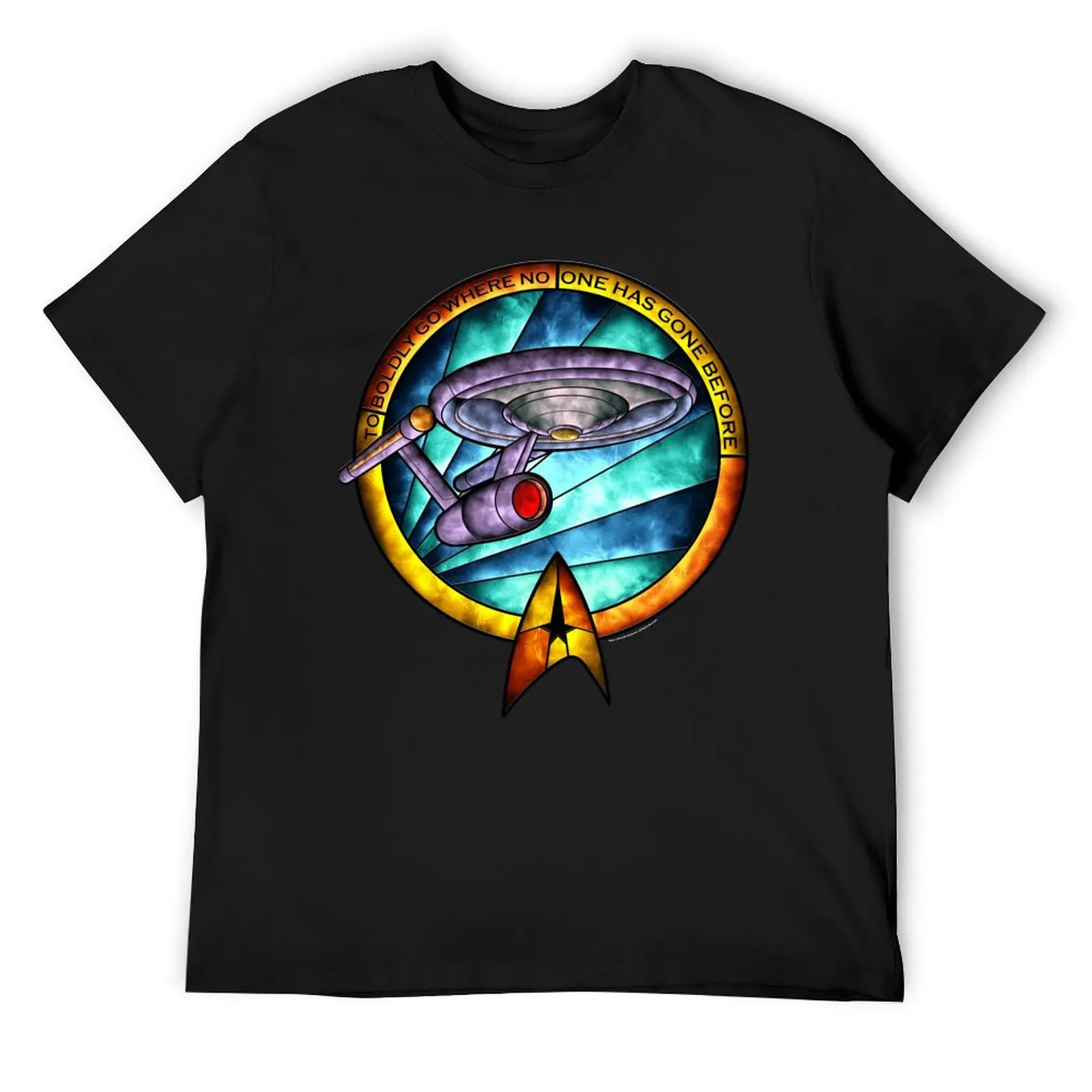 

Star Trek Discovery Ship Stained Glass Portrait T-Shirt