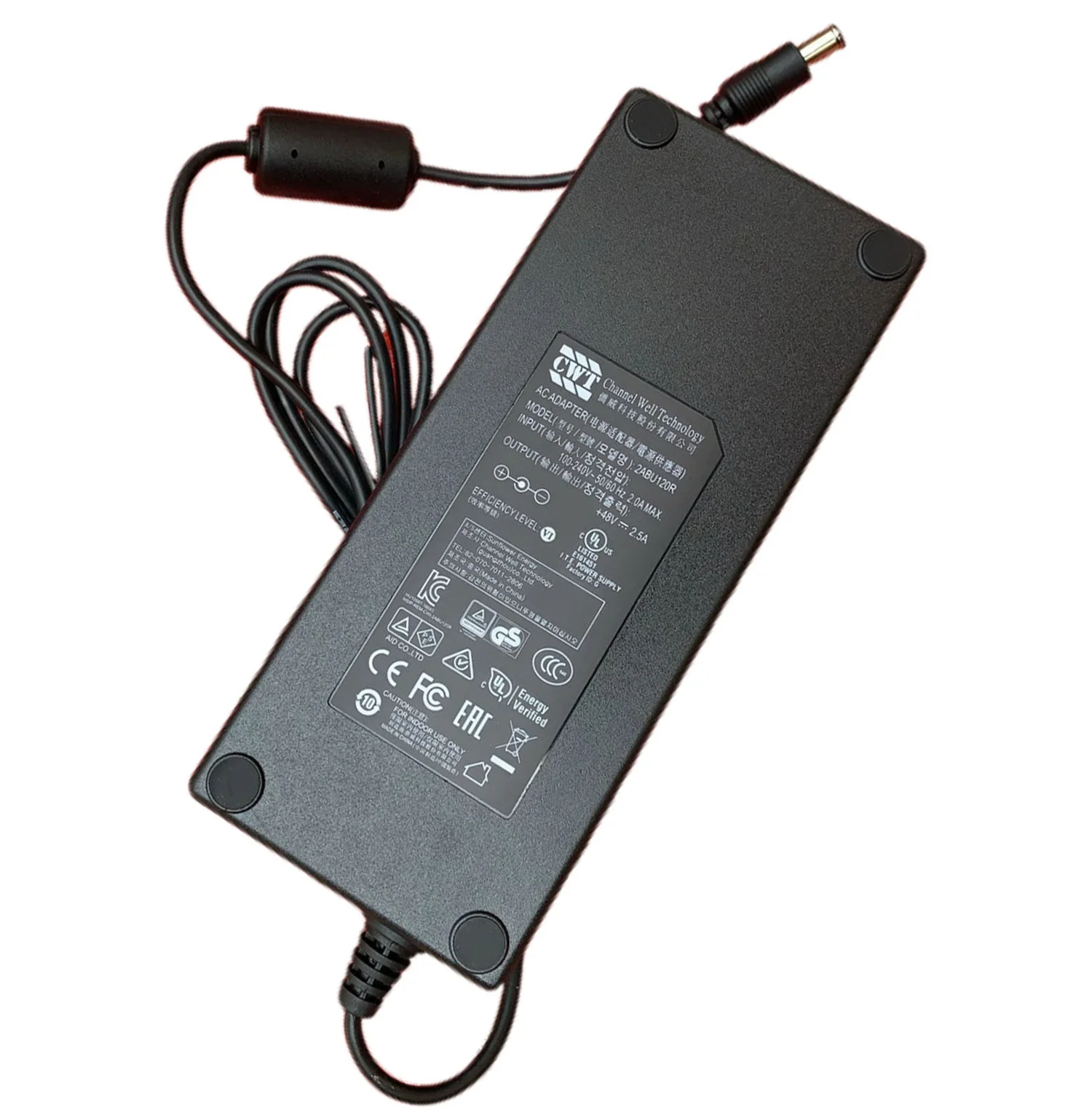 Genuine CWT 2ABU120R 48V 2.5A 120W AC Adapter For Dahua Network Video Recorder NVR Monitoring POE Power Supply Charger