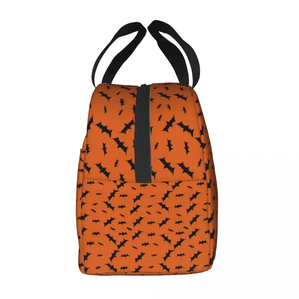 Halloween Pattern Spooky Bats Thermal Insulated Lunch Bag Women Resuable Lunch Tote for Kids School Children Storage Food Box