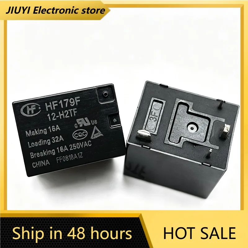 DC12V Coil 4 Pin PCB Power Relay HF179F 12-H2TF 32A 250VAC High Current Electronic Control Relay