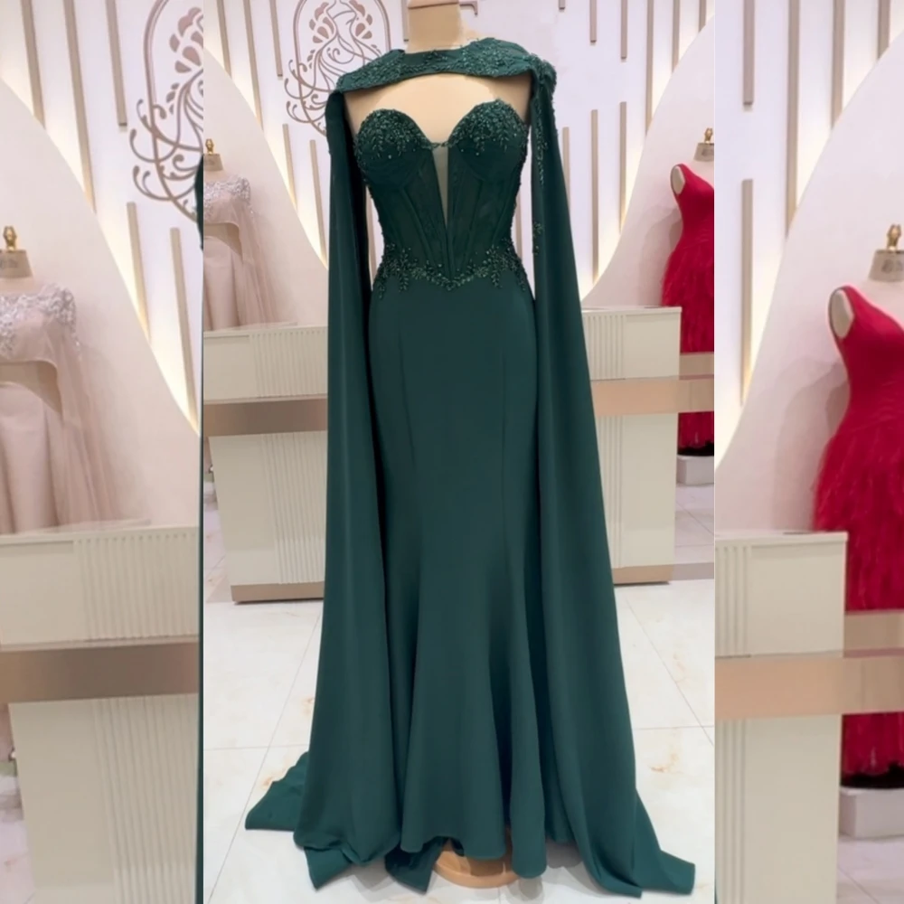 

Customized Fashion Pastrol Jersey Sequined Pleat Trumpet Sweetheart Long Dresses Bespoke Occasion Elegant