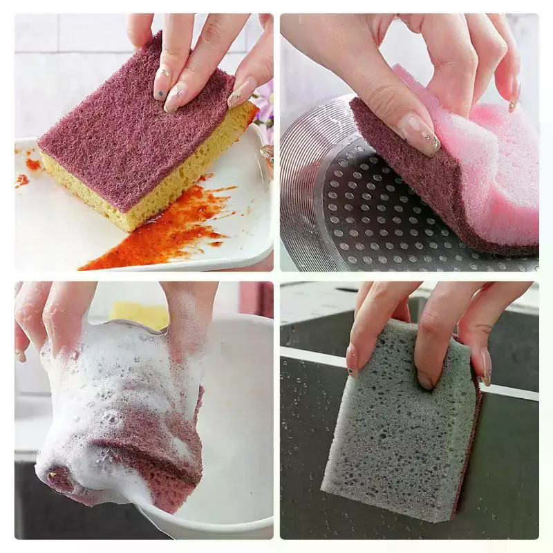 5 قطعة/10 قطعة المطبخ إزالة البقع الإسفنج نظيفة القطن غسل الصحون الإسفنج مناديل أواني تنظيف الحمام عالية الكثافة الإسفنج