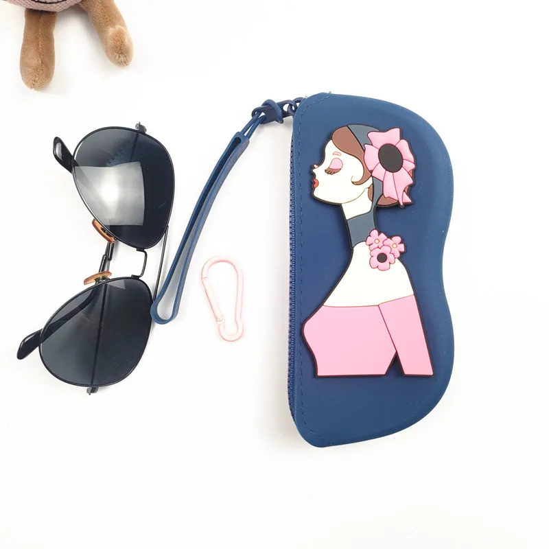 Multifunctional Silicone Glasses Bag Waterproof Dustproof Silicone Eyeglasses Case Cartoon Storage Bag Small Items Bag Travel