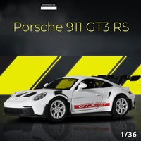 1:36 Porsche 911 GT3 RS Alloy Mini Car Model Racing Diecasts Metal Toy Sports Simulation Collection Pull Back Childrens Gifts