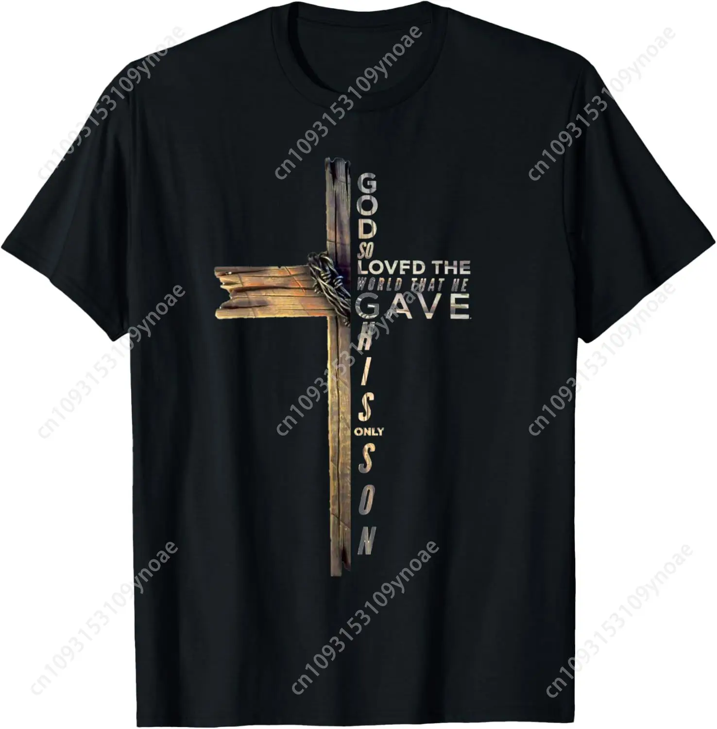 

John 3 16 Christian Cross Bible TShirt Man Women Cotton Tee Soft Shirt Return Classic Breathable Top Short Sleeves