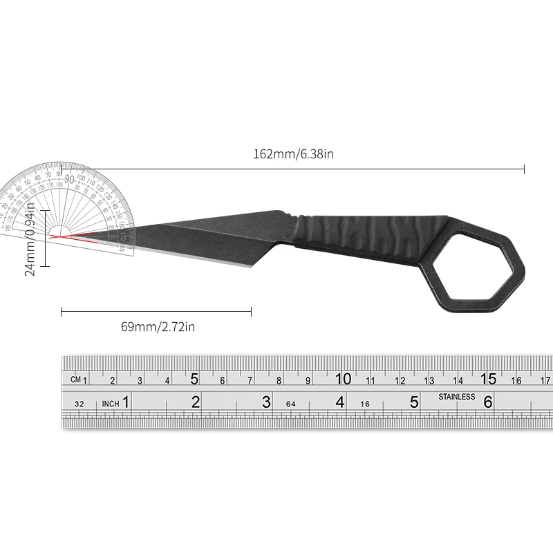 1pc stainless steel mini knife, camping survival, portable knife, fruit knife