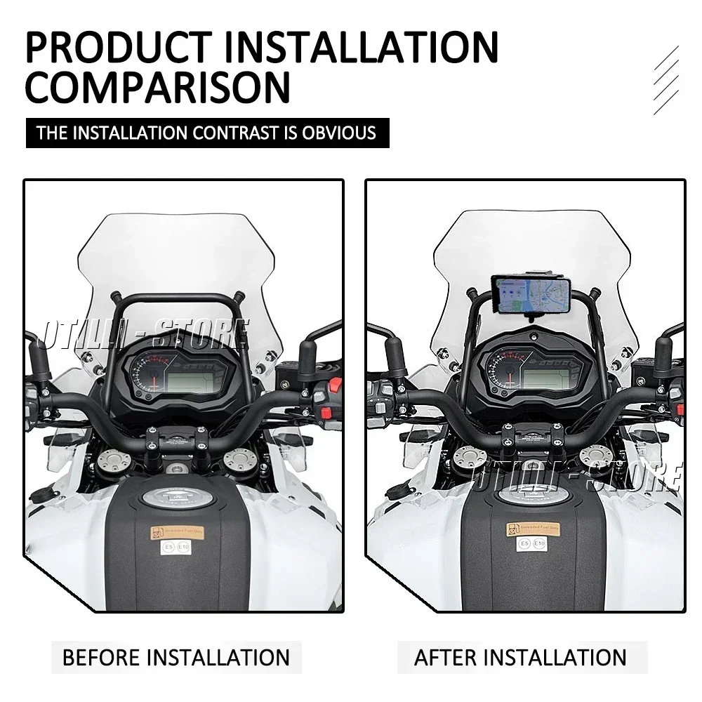 New Mobile Phone USB Navigation Bracket USB Charging Mount support For Kawasaki Versys 650 2022 2023 Versys650 VERSYS650