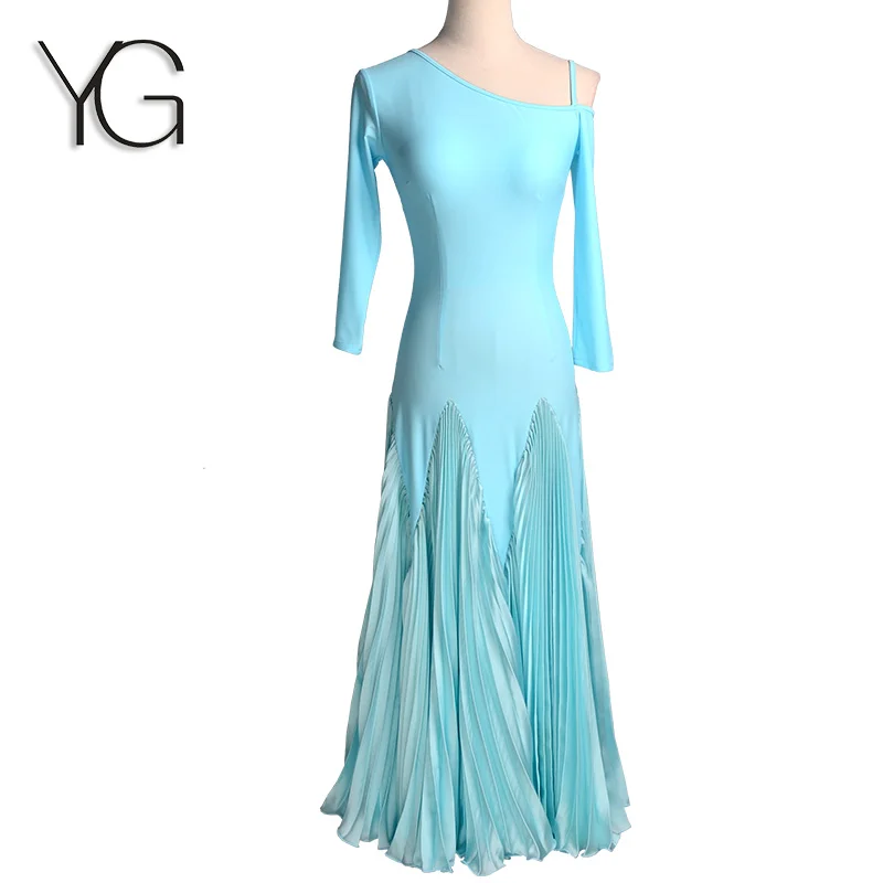 

2022 Woman Modern Dance Dress Performance National Standard Competition Waltz Costumes Customize W2035b