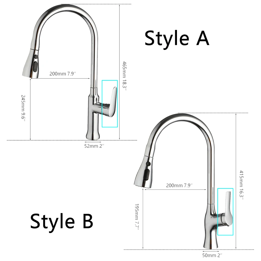 YANKSMART Pull Out Kitchen Faucet 360 Degree Rotation Hot and Cold Sink Faucets with 3-Ways Modes Outlet Spout Mixer Water Tap