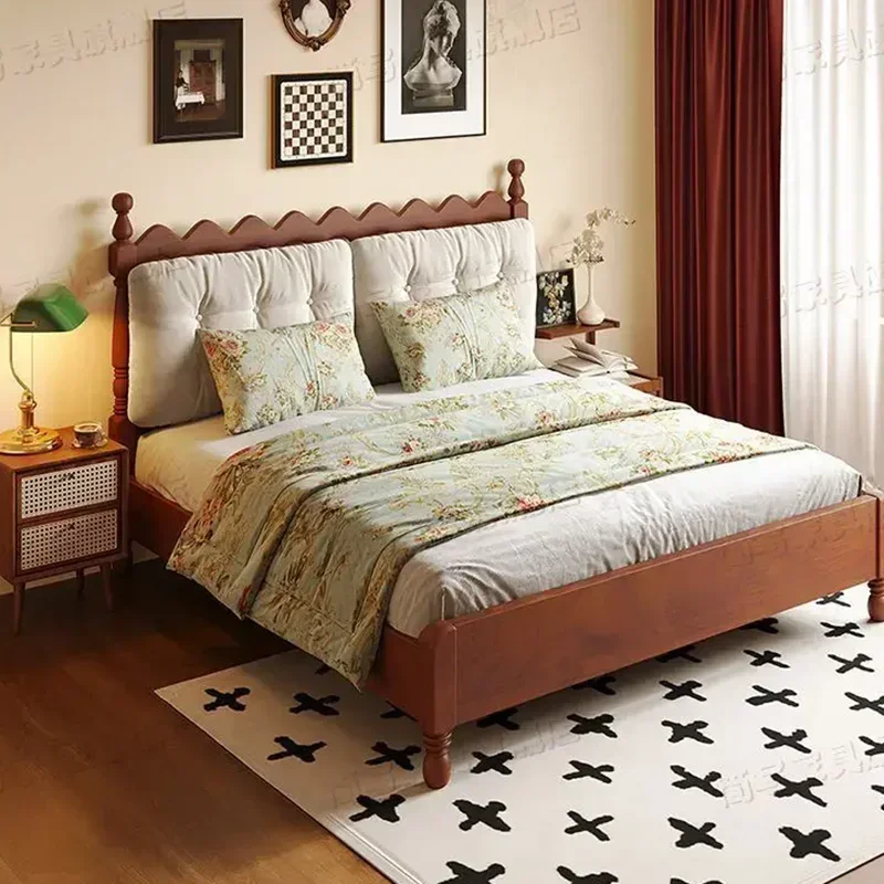 -For Trendy Platform Double Bed Elegant European Lazy Pretty Modern Luxury Bedroom Bed Frame King Display Muebles Trendy Furnitu