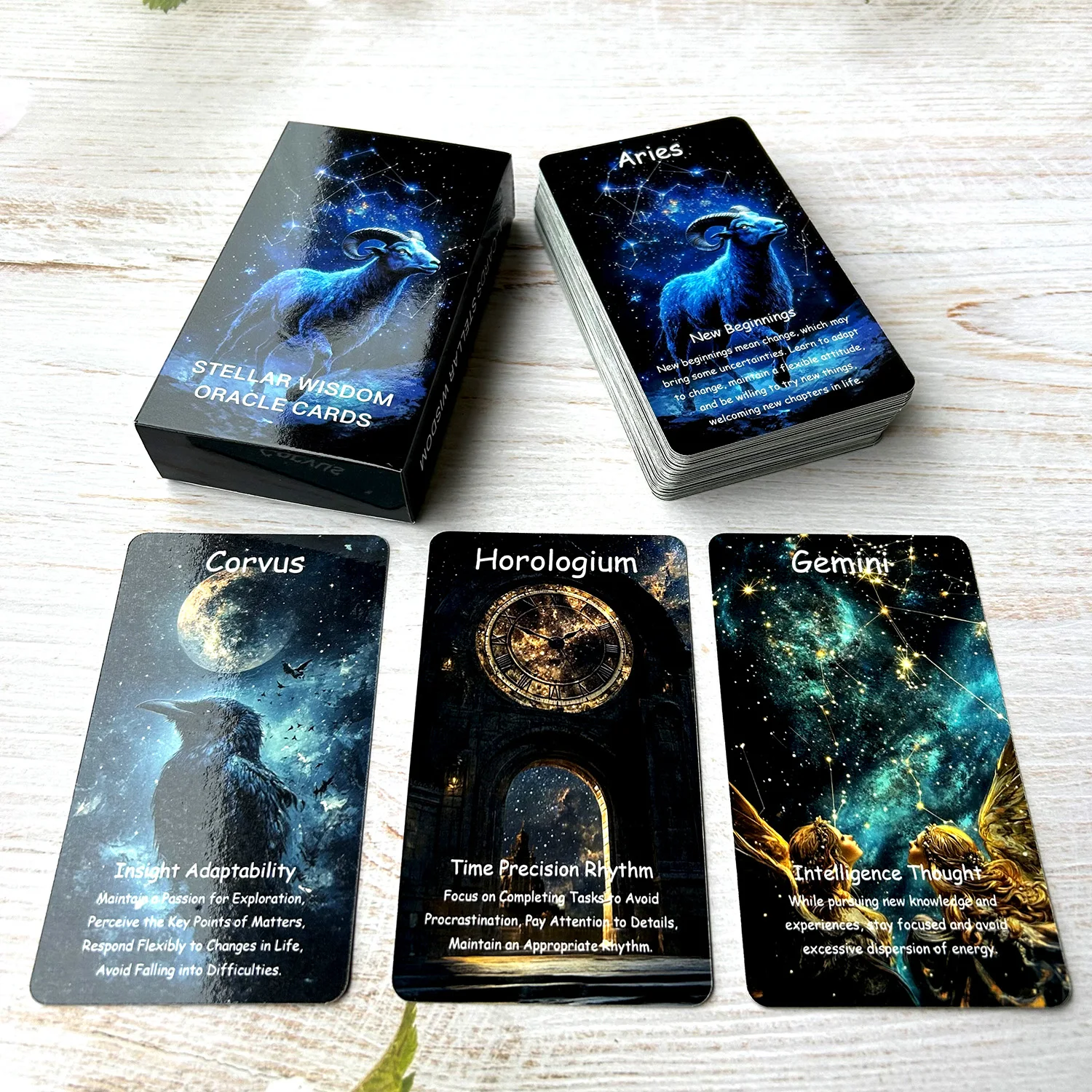 54 pièces 70*120mm ciel étoilé Constellation Tarot cartes Oracle anglais Divination Rune jeu de société carrière destin orientation de la vie