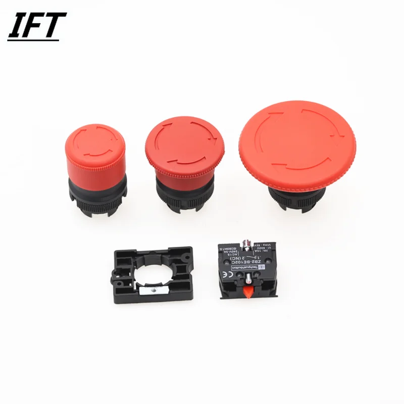 1PCS Red Mushroom Emergency Stop Switch XB2-ES542 XB2-ES442 XB2-ES642 22mm NC N/C Push Button Switch 600V 10A