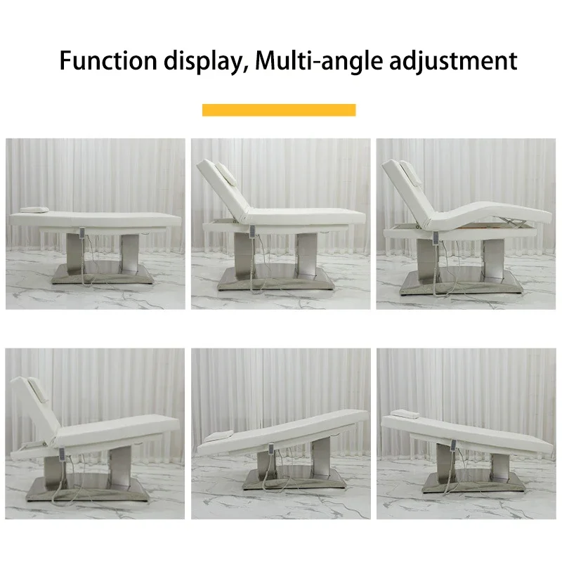 Meble do salonu piękności Salon spa Luksusowe podwójne kolumny Elektryczne łóżko kosmetyczne Automatyczne stoły do masażu