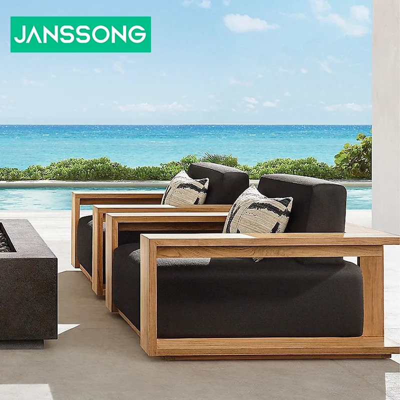 Even  Under-water Premium Sustainable Teak Wood Sofa Luxury Modern Quality Guarantee Outdoor Furniture