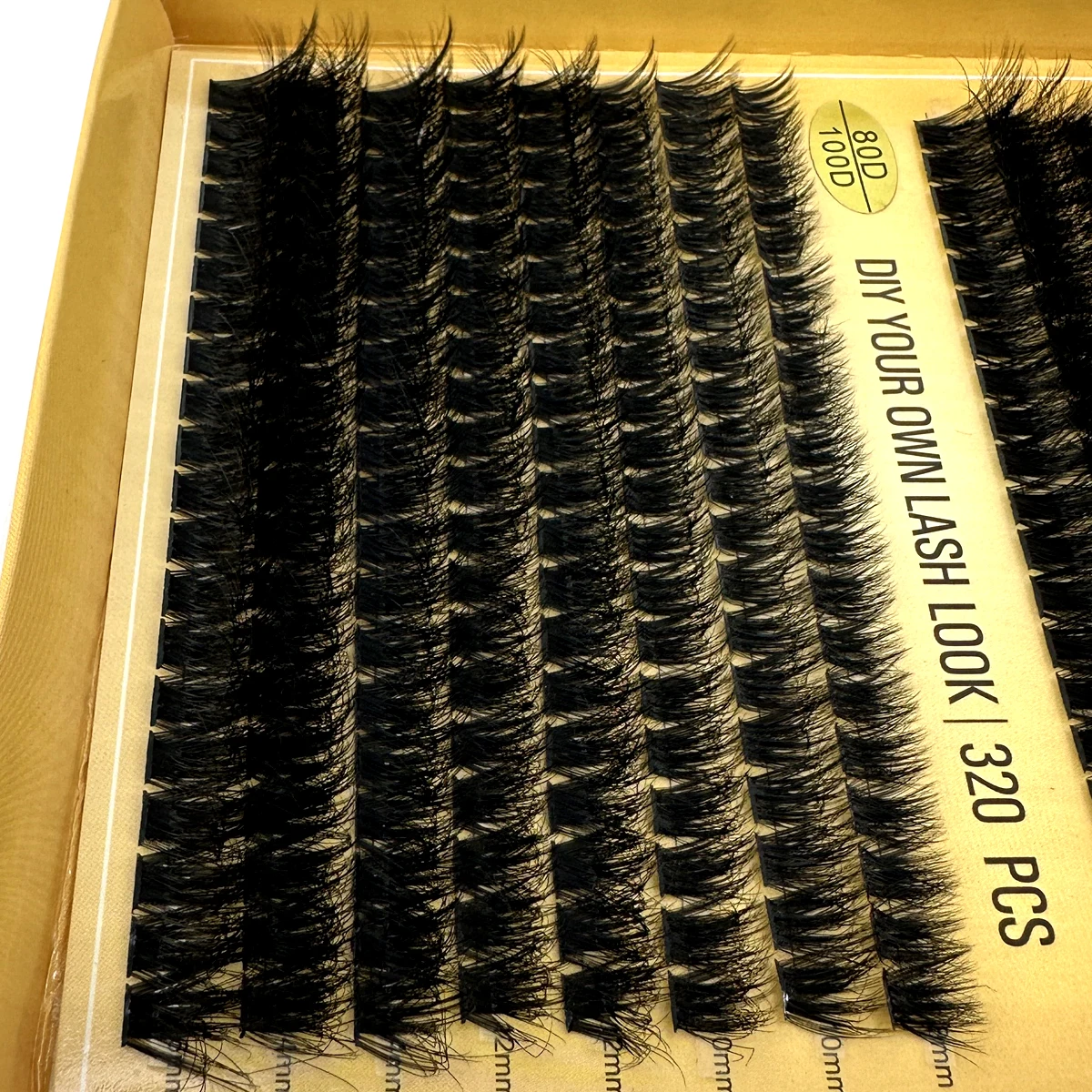 HBZGTLAD 16 Reihen Einzelne Wimpern Natürliche Russland Volumen Nerz Wimpern 320 Bundles 60-100D Cluster Wimpern Verlängerung Make-Up Cilios – Detail 26
