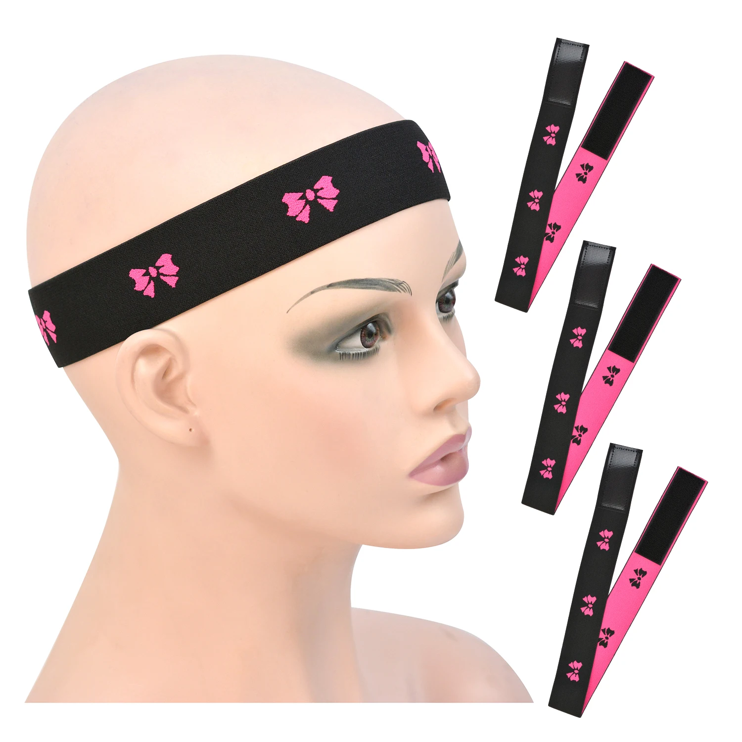 1Pc/3 Pcs Wig Band renda mencair Band elastis Band untuk Wig Adjustable renda depan Wig Band (lebar 1.4 Inch)