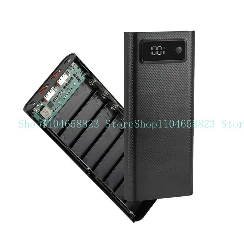 

652F DIY Power Sources Box 18650 Battery Pack with LED Lighting and Advanced Charging Protocols Detachable Battery Case