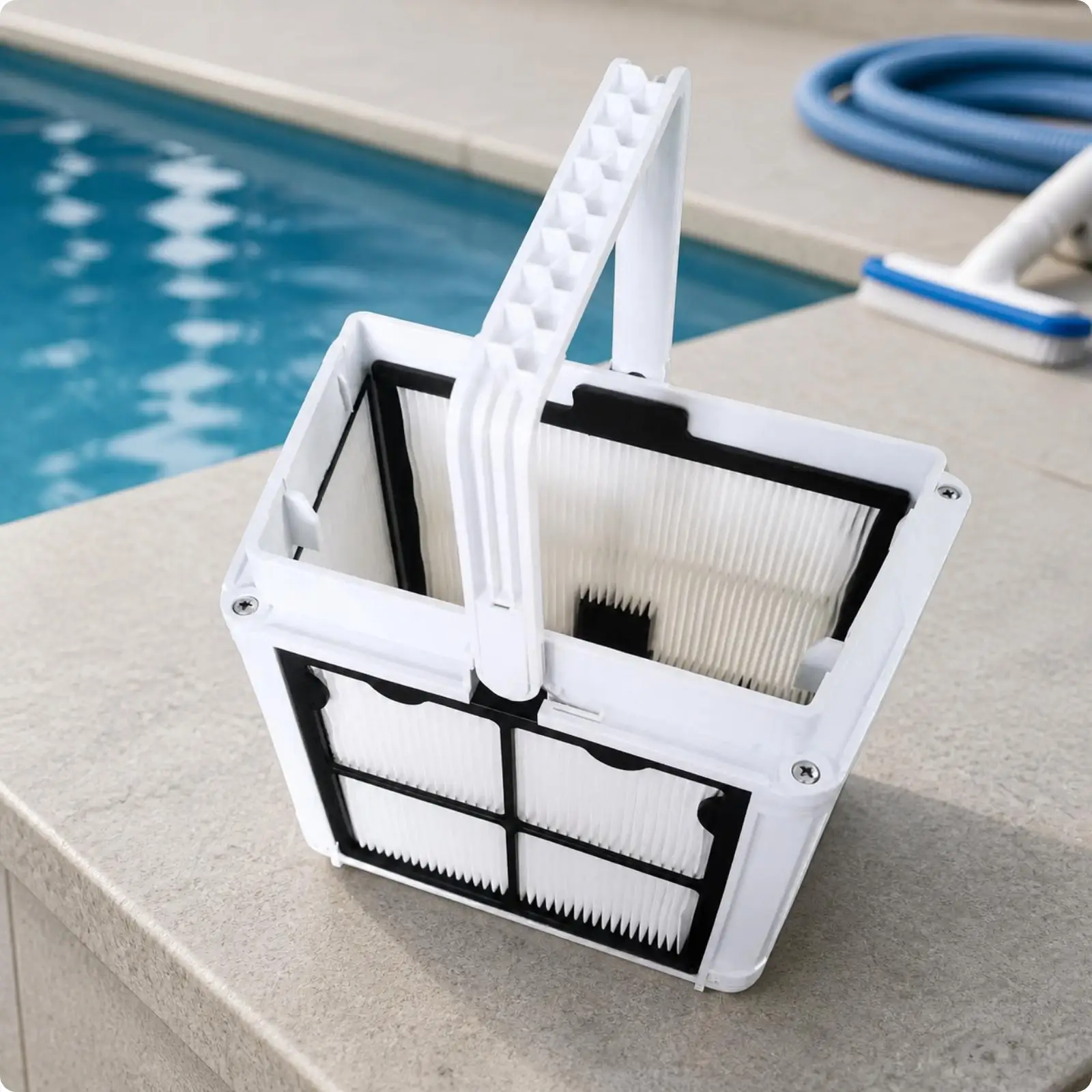 Robotic Pool Cleaner Strainer Basket for Dolphin S50 Series Replacement Part with Handle for Easy Lift and Rinse