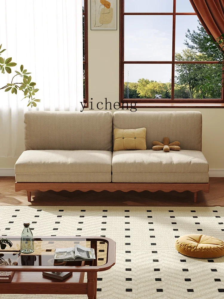 a6 Foldable Dual-Purpose Small Apartment Living Room Balcony Multi-Functional Solid Wood Furniture Retro Style