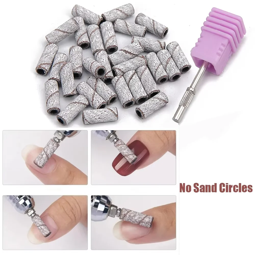 Mini bandes de ponçage, forets à ongles en acier inoxydable, mandrin de 3.1mm, accessoires de manucure électriques