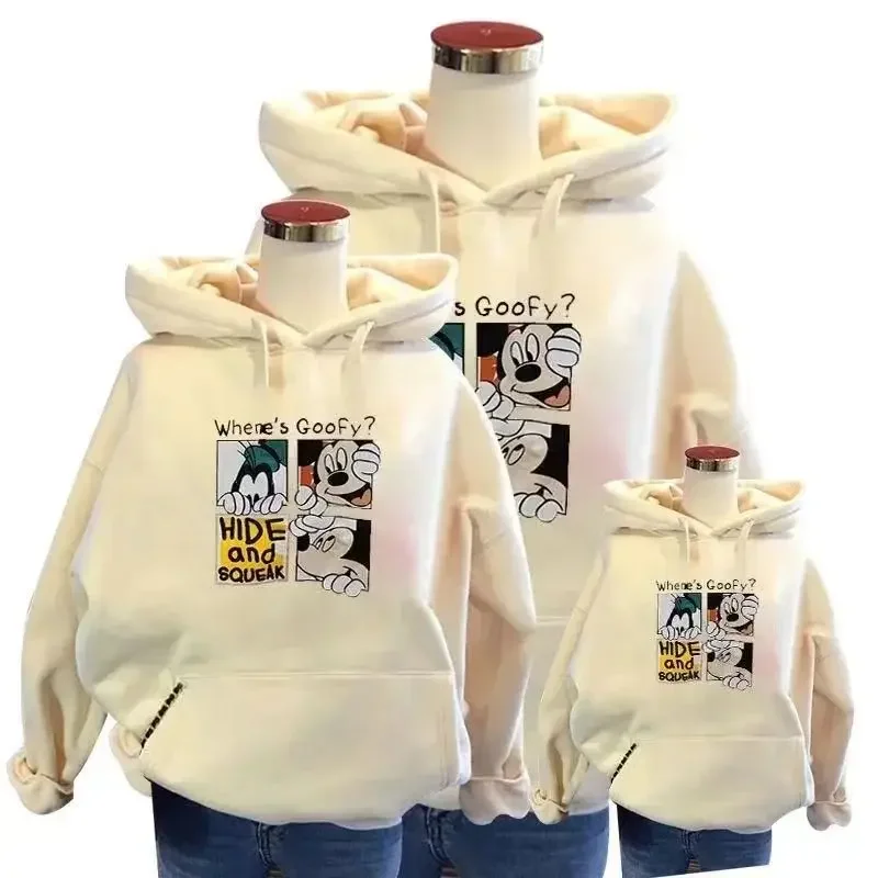 Autumn and Winter Disney Cotton Pattern Printed Hoodie Family Parent-child Top Cartoon Cute Parent-child Hoodie Y2K Street Wear