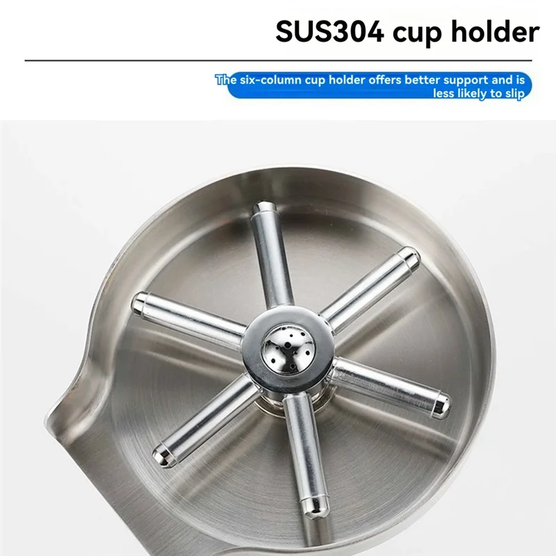 BAAR-Enjuagador de vidrio fácil de drenar lavadora de tazas de 9 orificios lavadora de tazas automática de alta presión grifo de lavadora de tazas de café