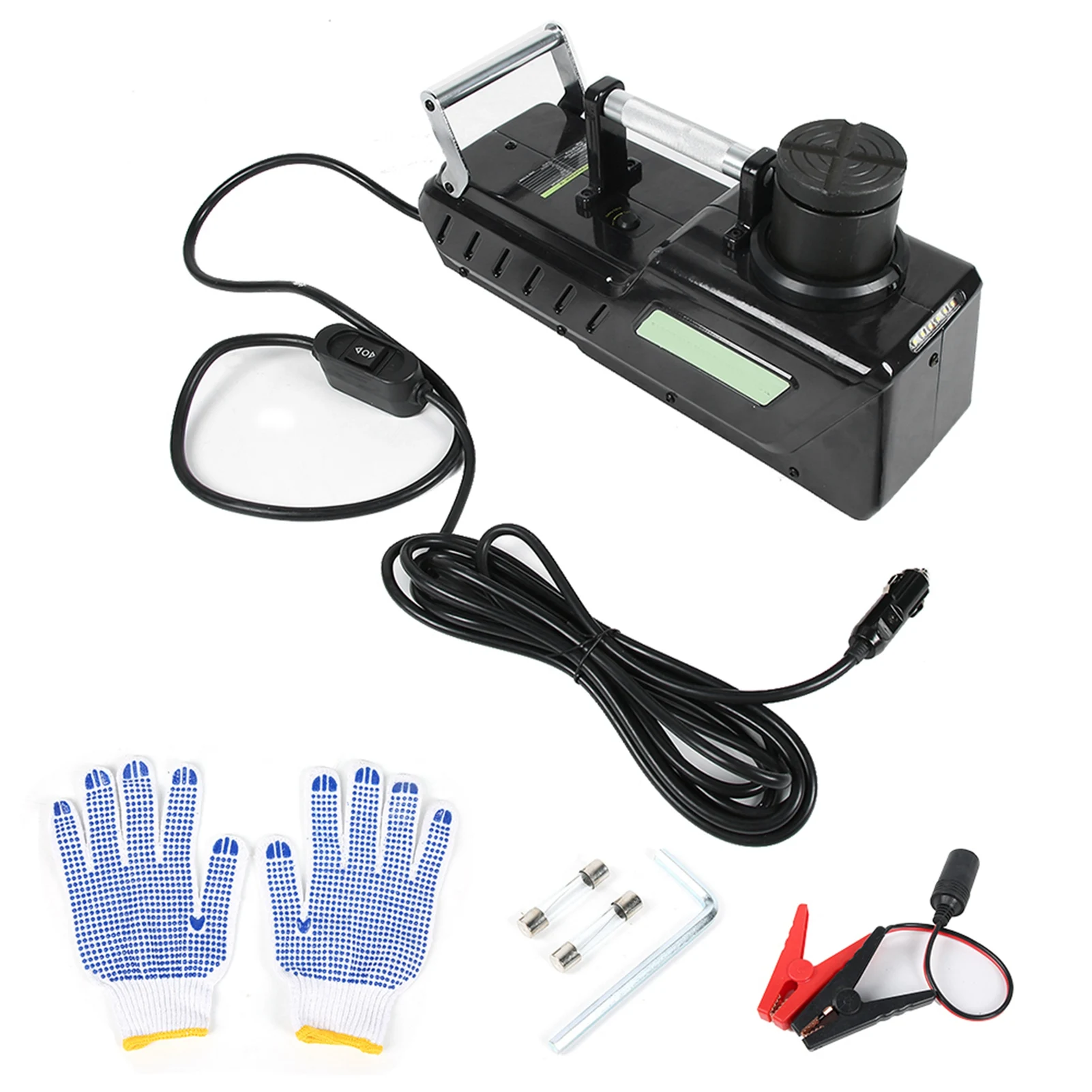 

Electric Tire Lifting Car Jack DC12V 15T Electric Floor Jack Hydraulic Lifting Kit Tire Changing Replacing for Car Van Truck SUV