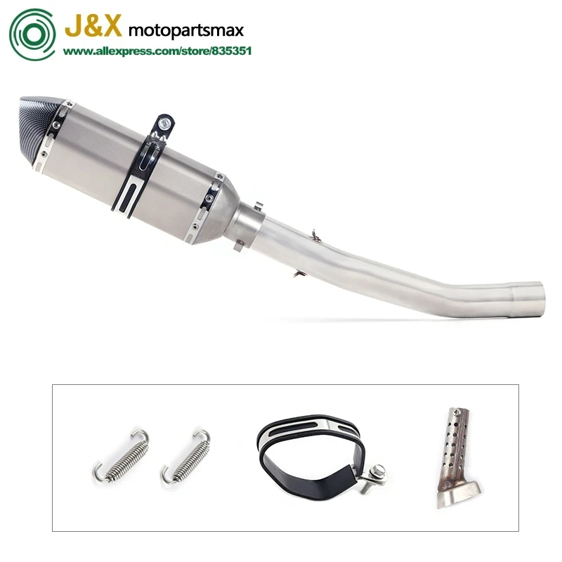 ZX-10R Motorcycle Exhaust Full System Slip On For Kawasaki NIJIA ZX10R Motorcycle Exhaust Muffler Escape Middle Link Mid Pipe