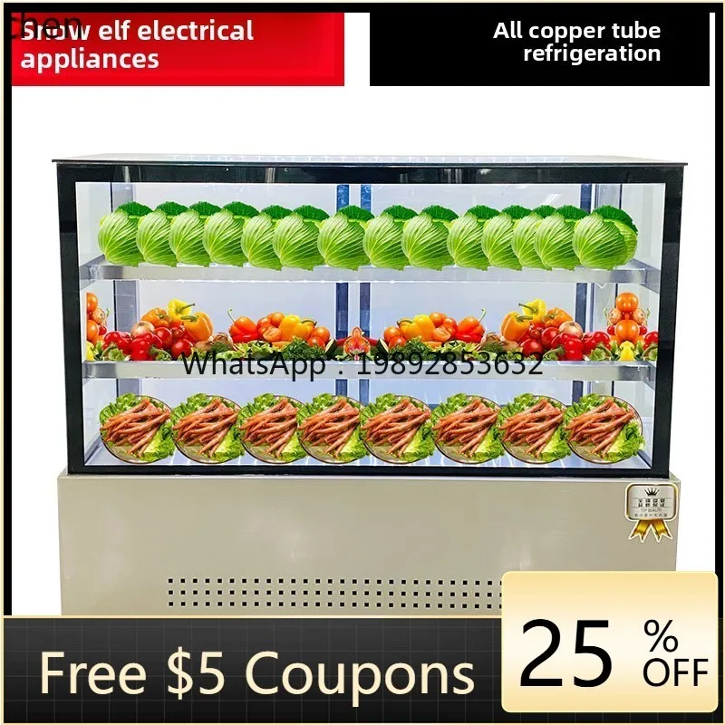 

ZS нержавеющая сталь горизонтальный a la carte холодильный и свежий шкаф для барбекю, тушеный овощной шкаф для приготовления пищи