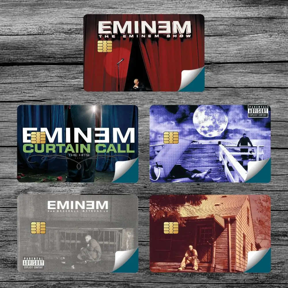 Fashion E-Eminem Rapper Card Stickers for Bank Access Protective Waterproof Film Cover Sticker Surprise Gift
